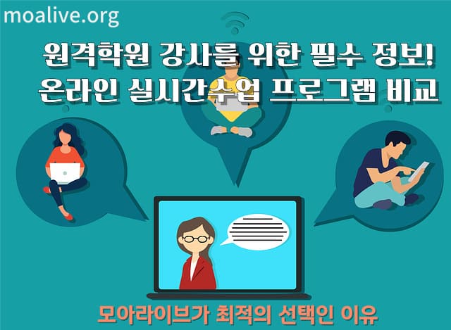 원격학원 강사를 위한 온라인 실시간수업 프로그램 비교