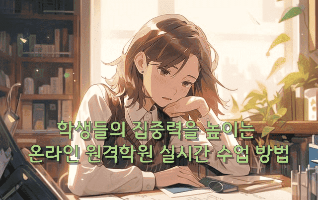 원격학원의 실시간 수업 중 학생들의 집중력 높이는 방법