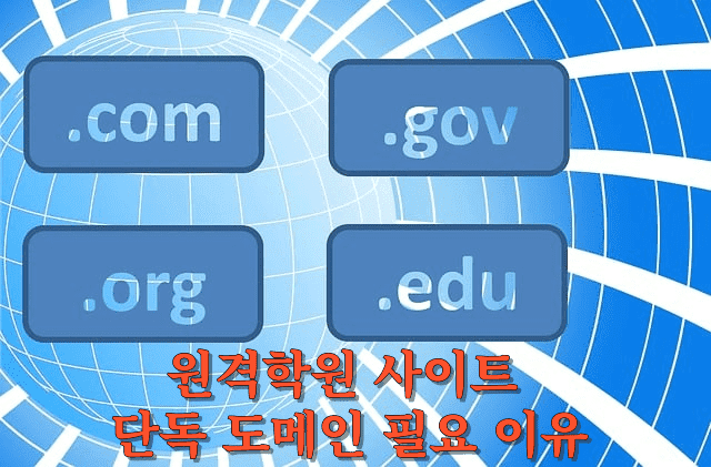 원격학원 사이트에 단독 도메인이 필요한 이유