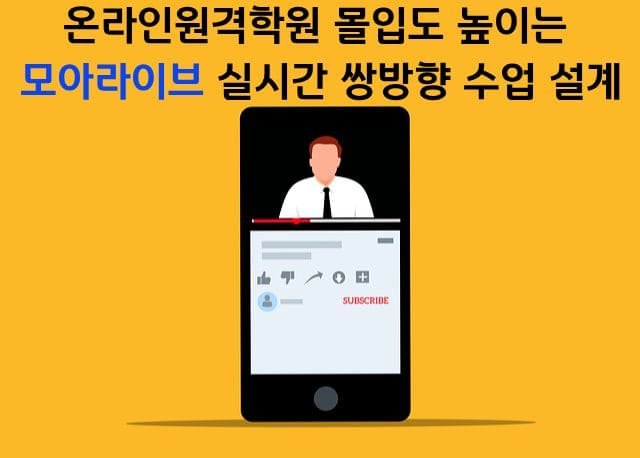온라인원격학원 몰입도 높이는 모아라이브 실시간 쌍방향 수업 설계법